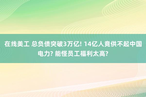 在线美工 总负债突破3万亿! 14亿人竟供不起中国电力? 能怪员工福利太高?